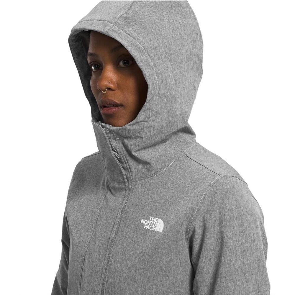 The North Face Shelbe Raschel Fleece Lined Hooded Parka Heather Gray Large - Picture 4 of 6